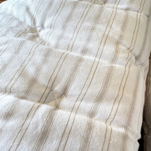 Pottery Barn Carter Striped Quilted King Sham Set in White/Flax Cotton NWOT - Picture 4 of 9